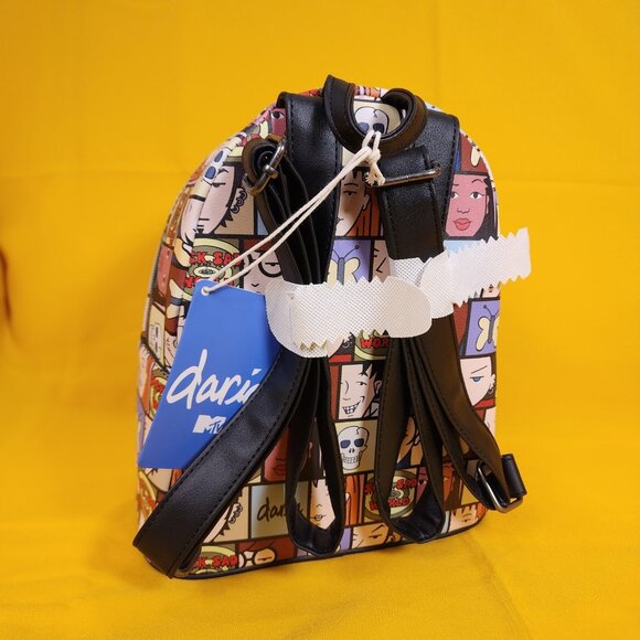 Loungefly Daria Grid Skull MTV Soft Tag 90s Cartoon Mini Backpack NEW - Picture 5 of 10